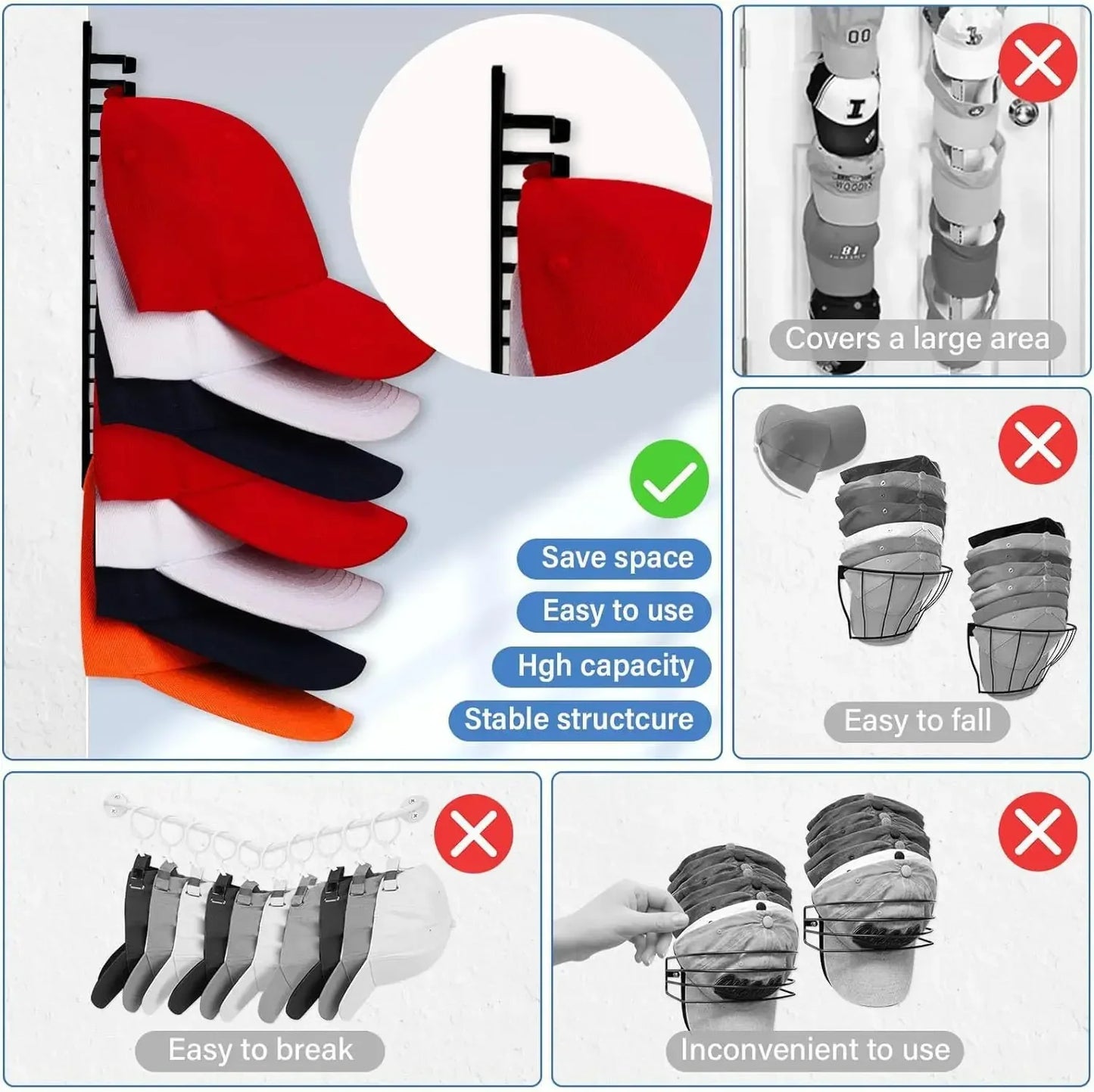 Wall Mounted Cap Rack