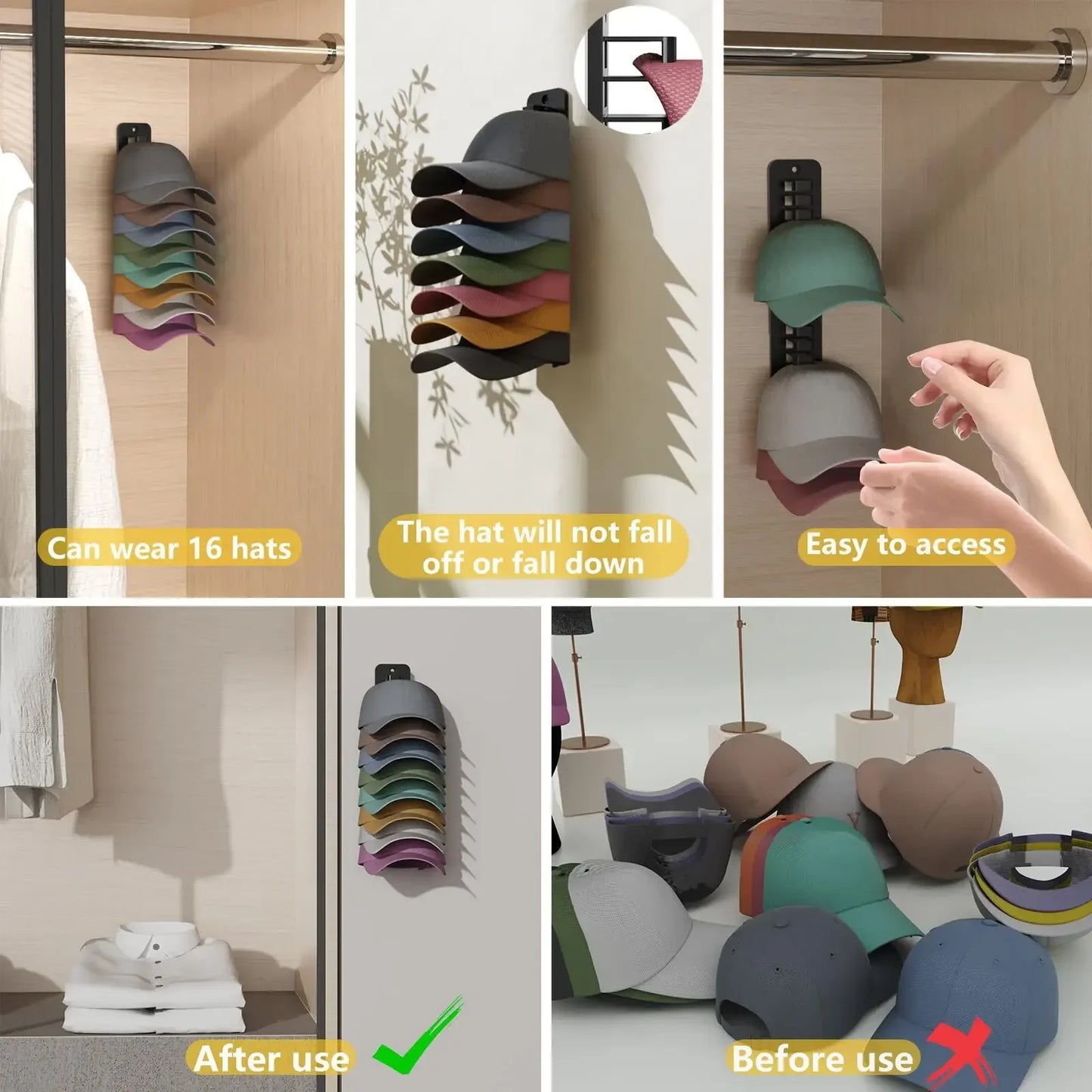 Wall Mounted Cap Rack