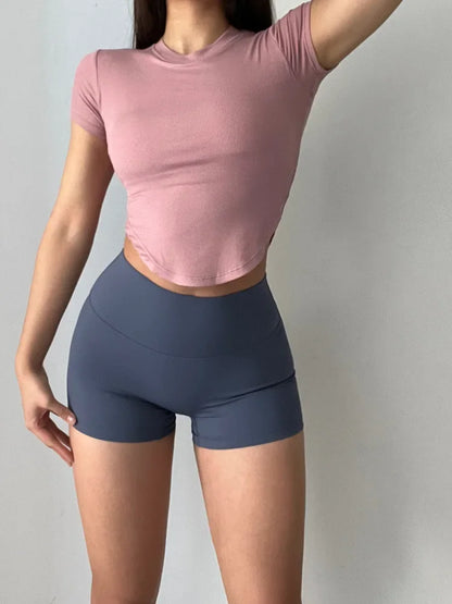 Hip lifting fitness yoga shorts